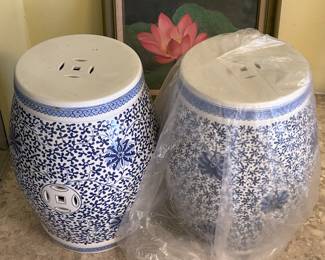 Tea room, garden stools.