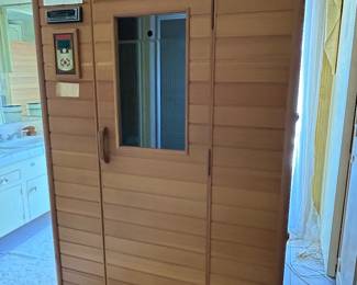 Health Mate Infrared Sauna, in like new condition. It functions perfectly and does not appear to have ever been used.