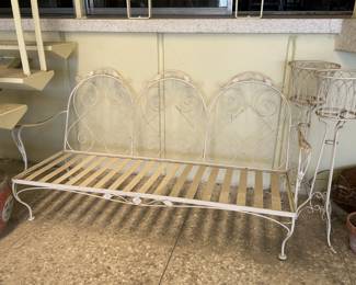 Wrought iron pool furniture