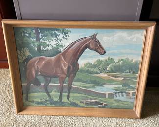 Vintage paint by number art