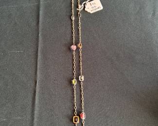 14k and gemstone necklace.