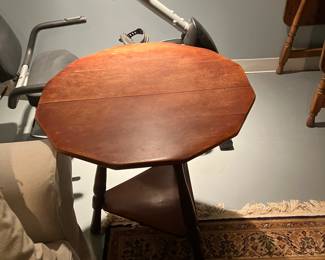 Mcm octagonal red maple table