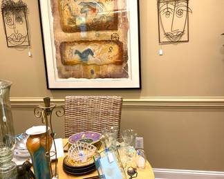 David Dodsworth framed handmade paper/ cave art