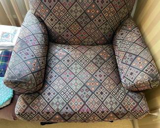 Colorful Upholstered Arm Chair