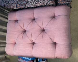 Pink Upholstered Ottoman