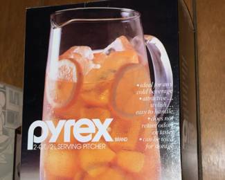 Vintage Pyrex Glass Pitcher W/ Box
