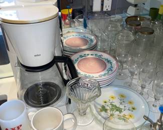 Assorted Kitchenware (Glass, China, Dishware, Mugs, Etc.)
