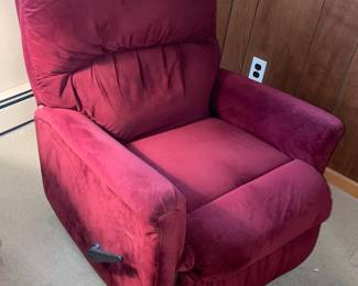 Red Upholstered Recliner Chair