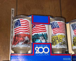 Vintage Bicentennial Glasses W/ The Original Package