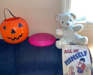 Halloween Blow Mold Pumpkin Pail