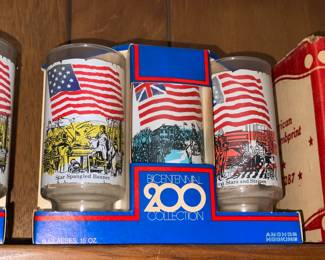 Vintage Bicentennial Glasses W/ The Original Package