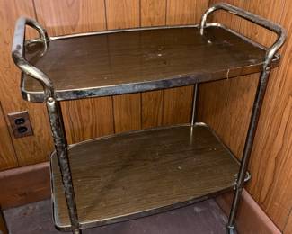 Vintage Mid-Century Modern Rolling Cart