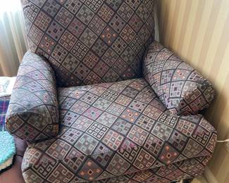 Colorful Upholstered Arm Chair