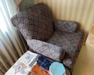 Colorful Upholstered Arm Chair
