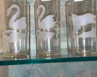 Etched Animal Motif Barware