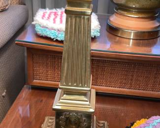 Brass Table Lamp W/ Shade