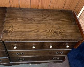 Country Dresser W/ White Porcelain Knobs (2 Available)