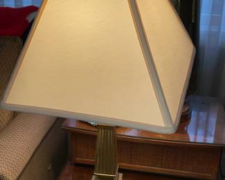 Brass Table Lamp W/ Shade