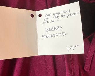 Plum wrap around skirt from the collection of Barbara Streisand