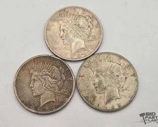 1316 3 1922 Silver Peace Dollars