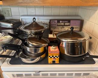 Revere Ware pots and pans