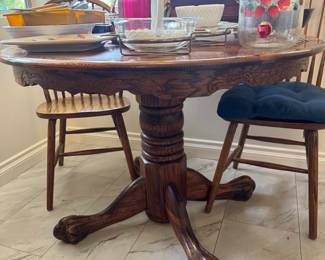 Vintage table with 4 chairs