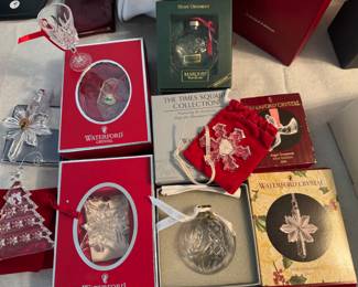 Waterford crystal ornaments