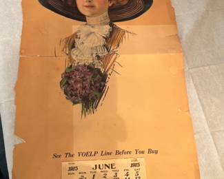 Antique advertising calendar