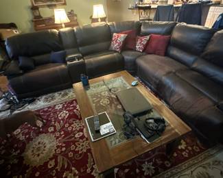 Leather sectional