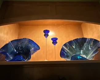 Handblown glass bowls