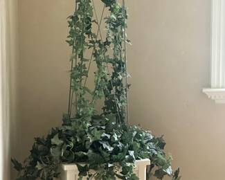 Faux ivory and planter