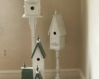 Wooden decorative bird houses
