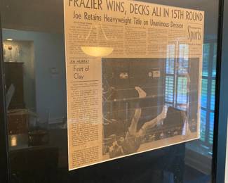 Frazier Wins (Ali) Framed Original News Clipping $ 44.00