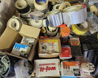 tapes and painting supplies