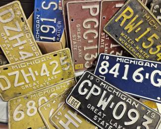 vintage license plates