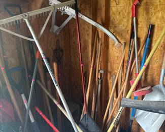 loads of yard tools