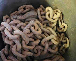 large bucket of chain