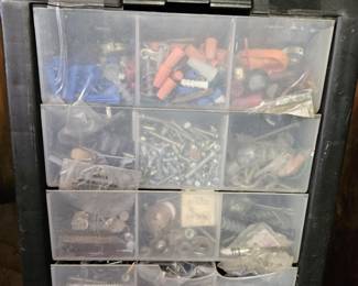 loads of containers full of nuts bolts