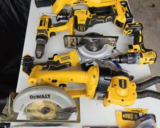 loads of Dewalt power tools