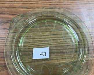 green depression glass