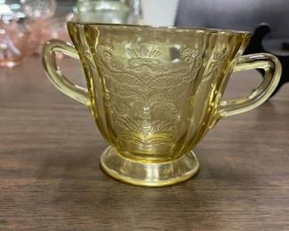 yellow depression glass