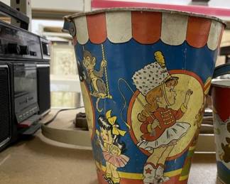 Ohio Art Tin Sand Circus Pail