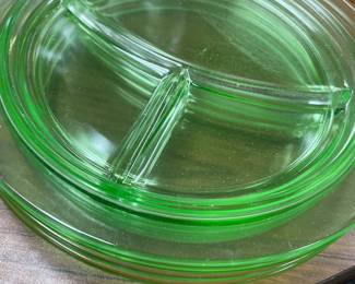 green depression glass