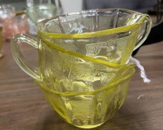 yellow depression glass