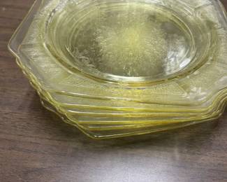 yellow depression glass