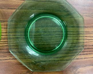 green depression glass