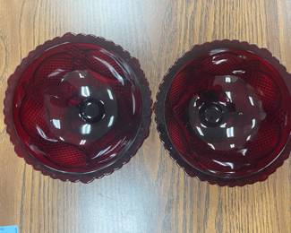 ruby red avon glasses