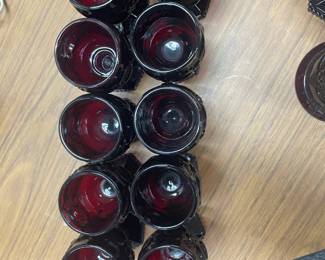 ruby red avon glass
