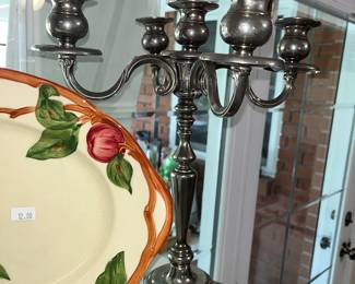 Beautiful silver candelabra.