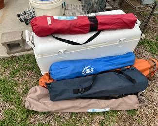 Large cooler & chairs